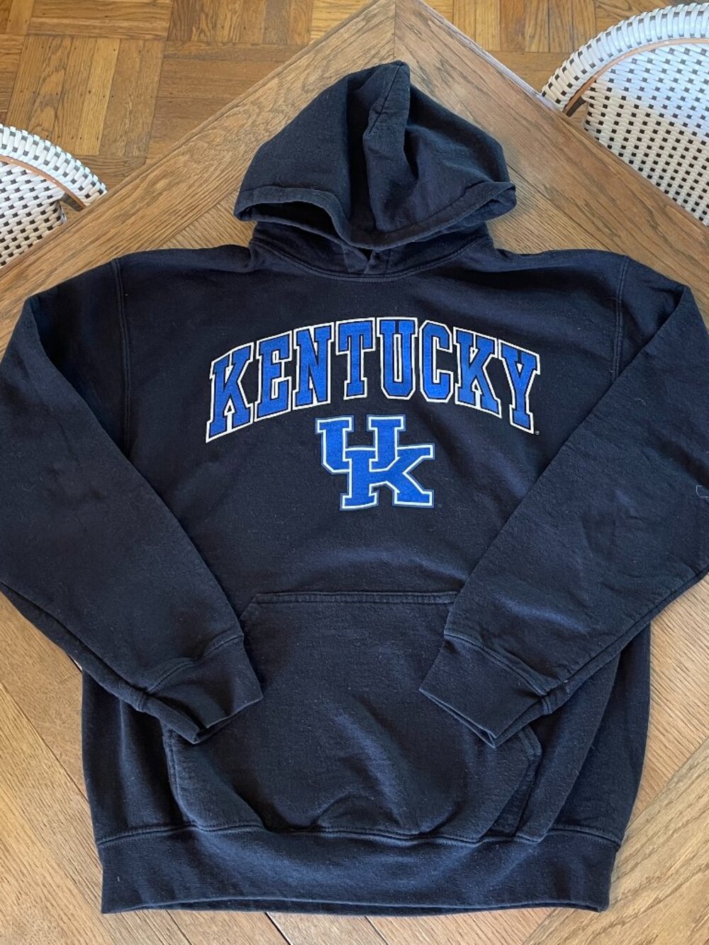 University of Kentucky Hoodie Sweatshirt, Size Medium, Black